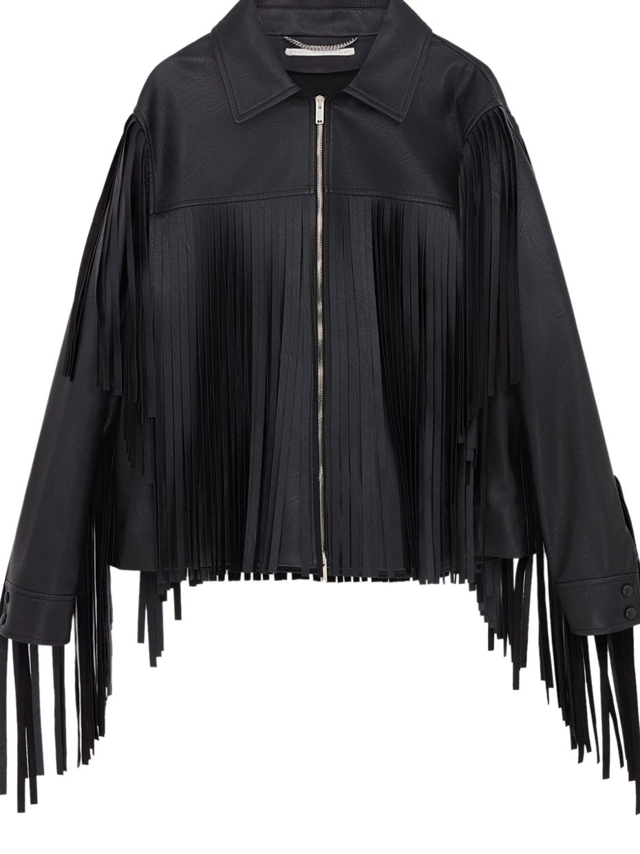 Affordable McCartney jacket fringe-detail Stella Women zip-up 0722